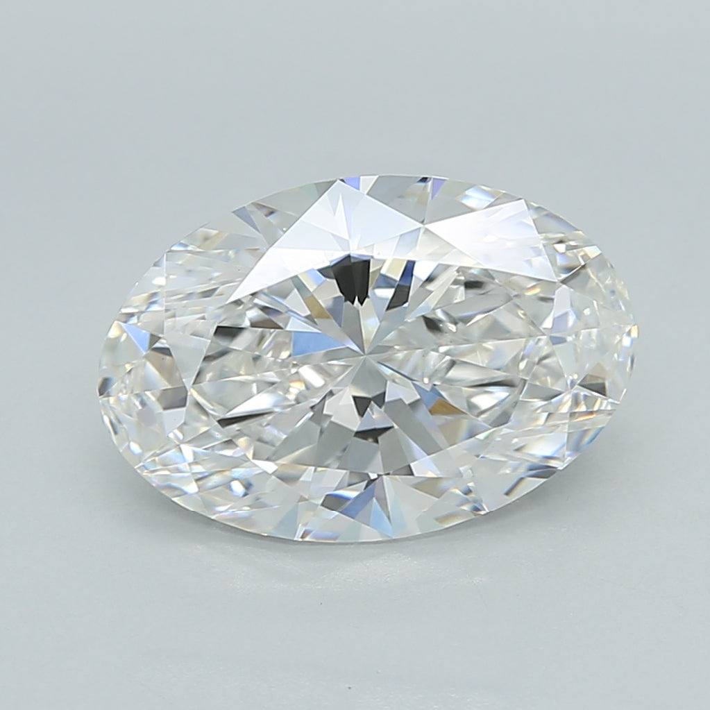 3.01 Carat Oval Shaped, Ideal Cut, E Color, VVS2 Clarity, IGI Certified Lab Grown Diamond