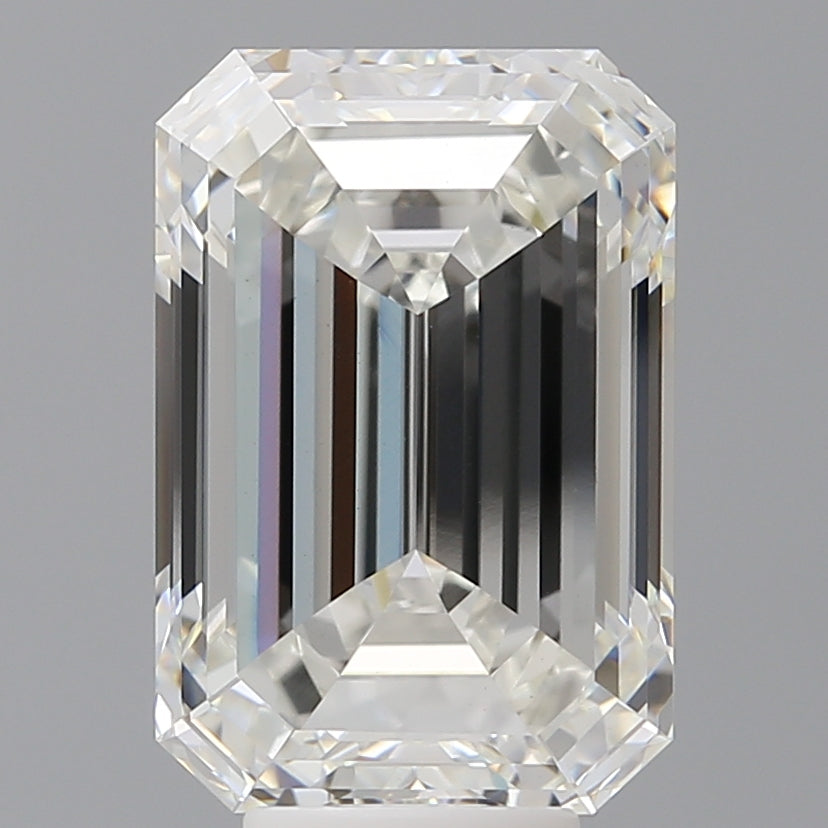 7.56 Carat Emerald Shaped, Excellent Cut, F Color, VVS2 Clarity, IGI Certified Lab Grown Diamond