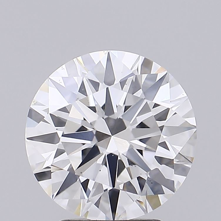 2.00 Carat Round Shaped, Excellent Cut, D Color, VS2 Clarity, IGI Certified Lab Grown Diamond