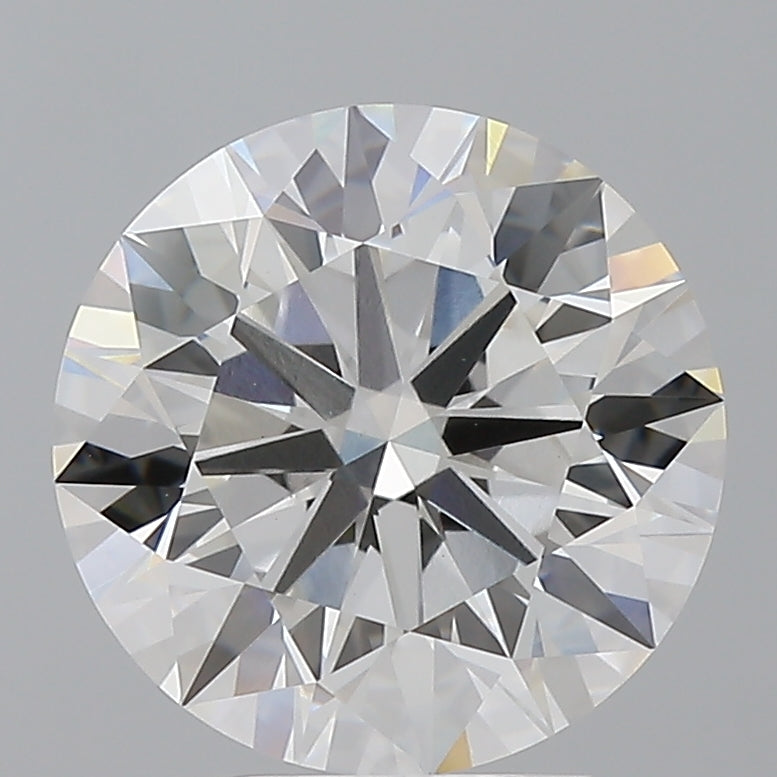 4.04 Carat Round Shaped, Ideal Cut, F Color, VVS2 Clarity, IGI Certified Lab Grown Diamond