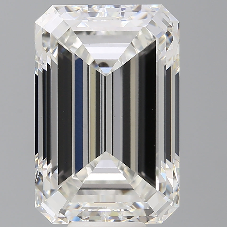 12.50 Carat Emerald Shaped, Ideal Cut, F Color, VS1 Clarity, IGI Certified Lab Grown Diamond