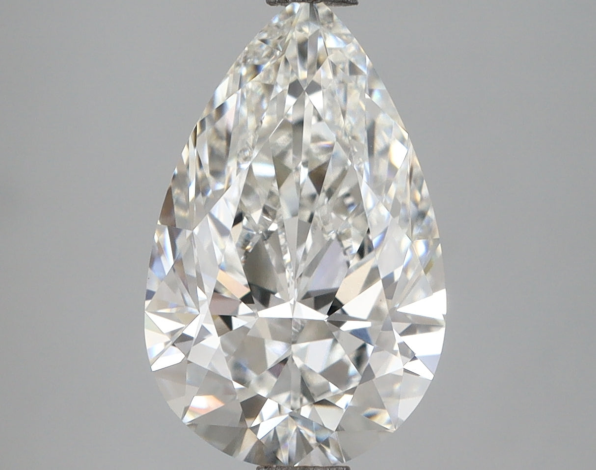 3.41 Carat Pear Shaped, Ideal Cut, F Color, VVS2 Clarity, IGI Certified Lab Grown Diamond