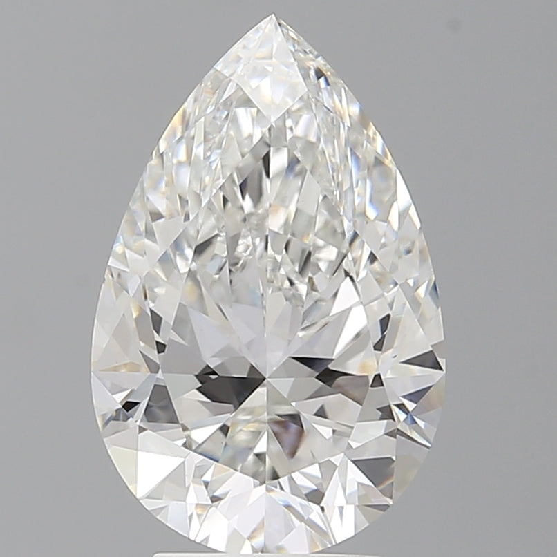 4.03 Carat Pear Shaped, Ideal Cut, E Color, VVS2 Clarity, IGI Certified Lab Grown Diamond