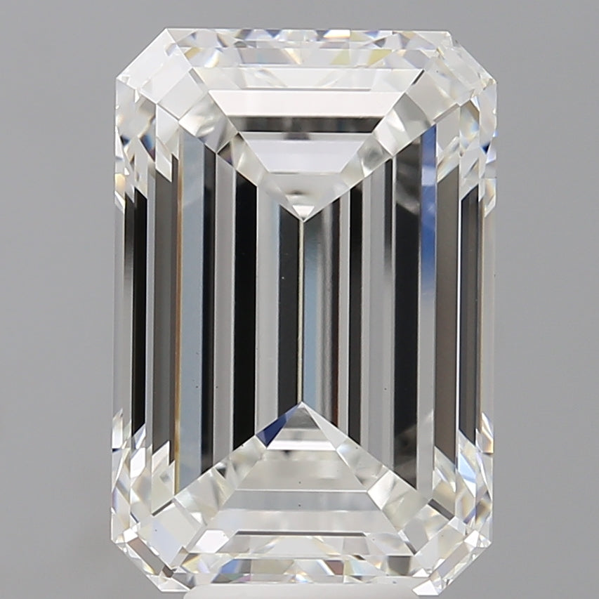 8.54 Carat Emerald Shaped, Ideal Cut, F Color, VS1 Clarity, IGI Certified Lab Grown Diamond