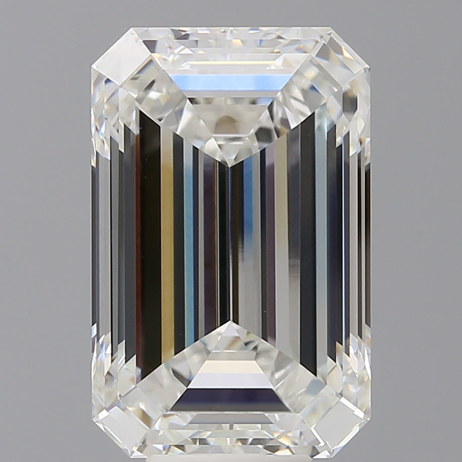 10.03 Carat Emerald Shaped, Ideal Cut, F Color, VVS2 Clarity, IGI Certified Lab Grown Diamond