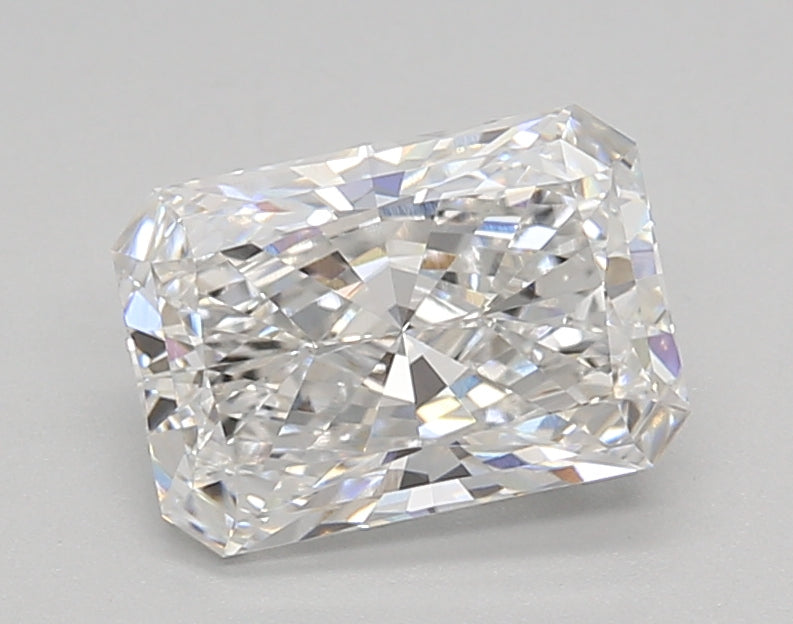 1.52 Carat Radiant Shaped, Ideal Cut, D Color, VVS2 Clarity, IGI Certified Lab Grown Diamond