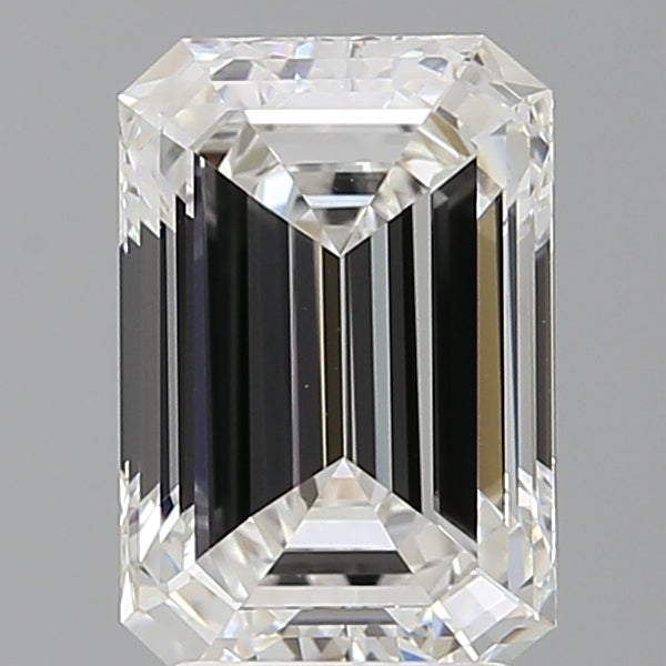 3.10 Carat Emerald Shaped, Ideal Cut, E Color, VVS2 Clarity, IGI Certified Lab Grown Diamond