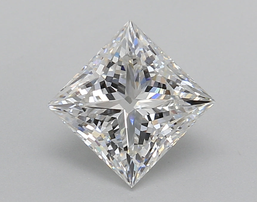 1.50 Carat Princess Shaped, Excellent Cut, E Color, VVS2 Clarity, IGI Certified Lab Grown Diamond