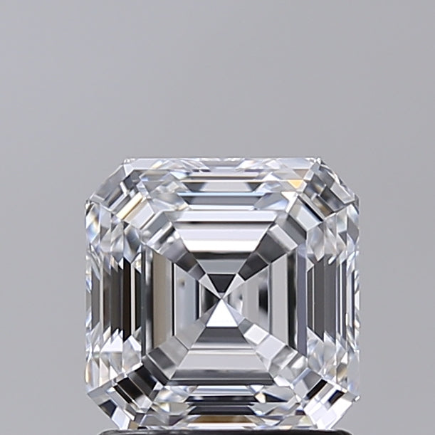 1.52 Carat Asscher Shaped, Excellent Cut, D Color, VVS2 Clarity, IGI Certified Lab Grown Diamond