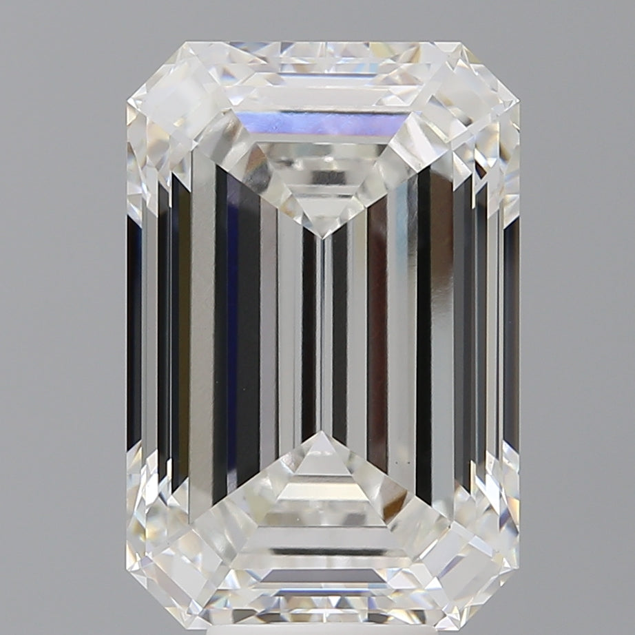 10.08 Carat Emerald Shaped, Ideal Cut, F Color, VS1 Clarity, IGI Certified Lab Grown Diamond