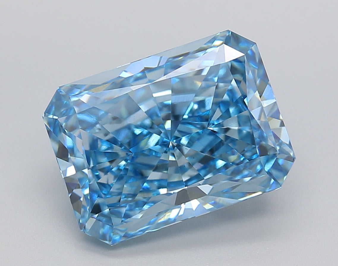 5.25 Carat Radiant Shaped, Ideal Cut, VS1 Clarity, IGI Certified Lab Grown Diamond