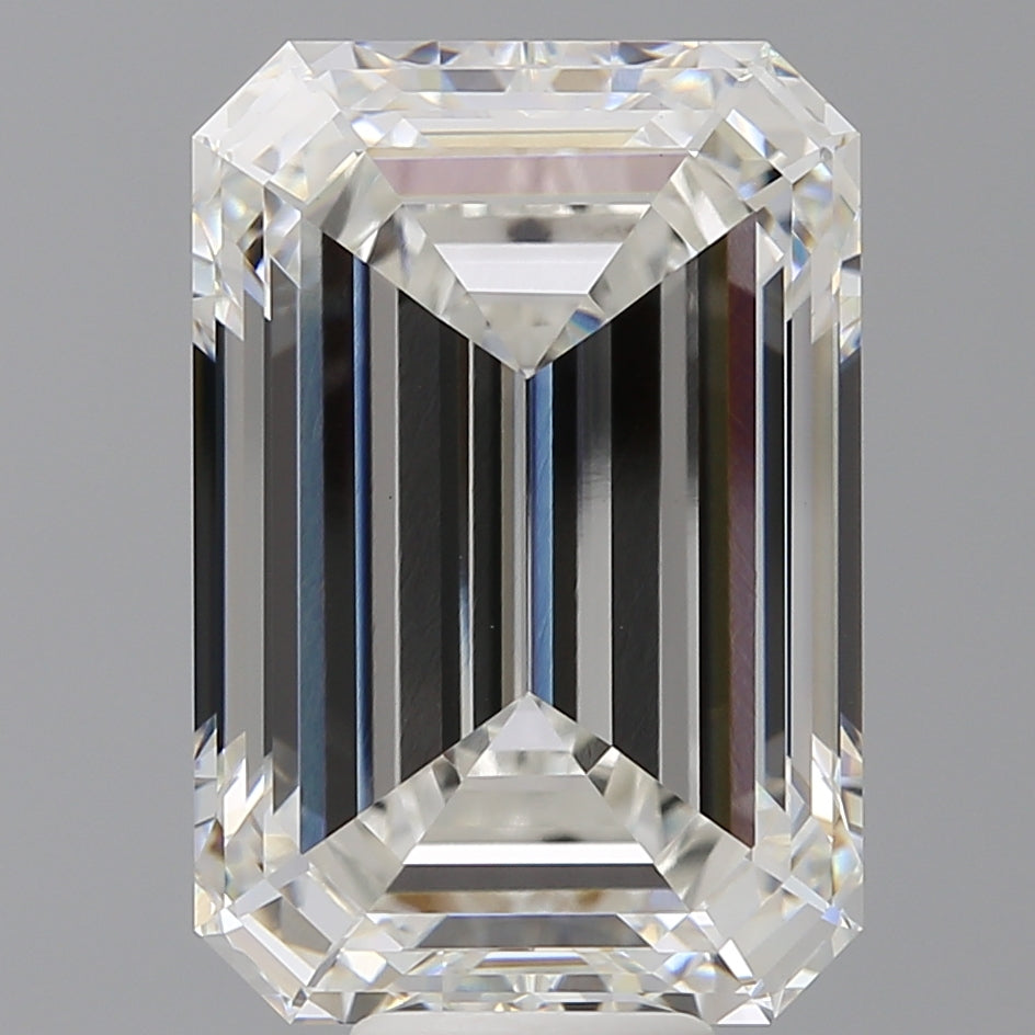 12.09 Carat Emerald Shaped, Ideal Cut, F Color, VVS2 Clarity, IGI Certified Lab Grown Diamond