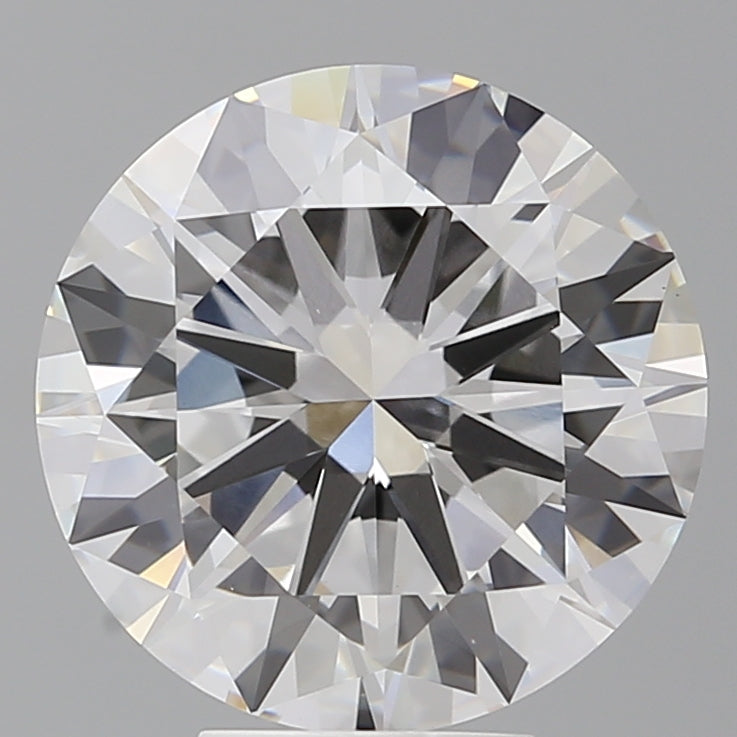 6.01 Carat Round Shaped, Excellent Cut, F Color, VVS2 Clarity, IGI Certified Lab Grown Diamond
