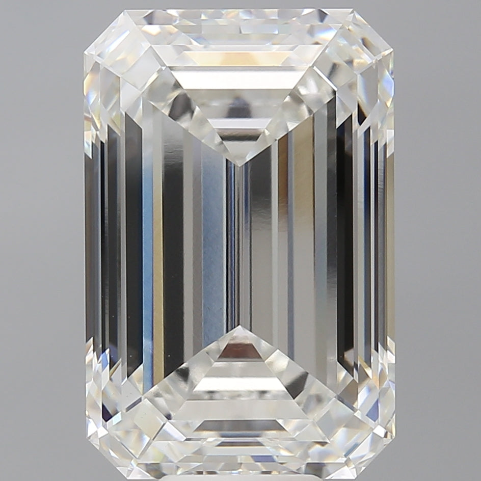 12.59 Carat Emerald Shaped, Ideal Cut, F Color, VVS2 Clarity, IGI Certified Lab Grown Diamond