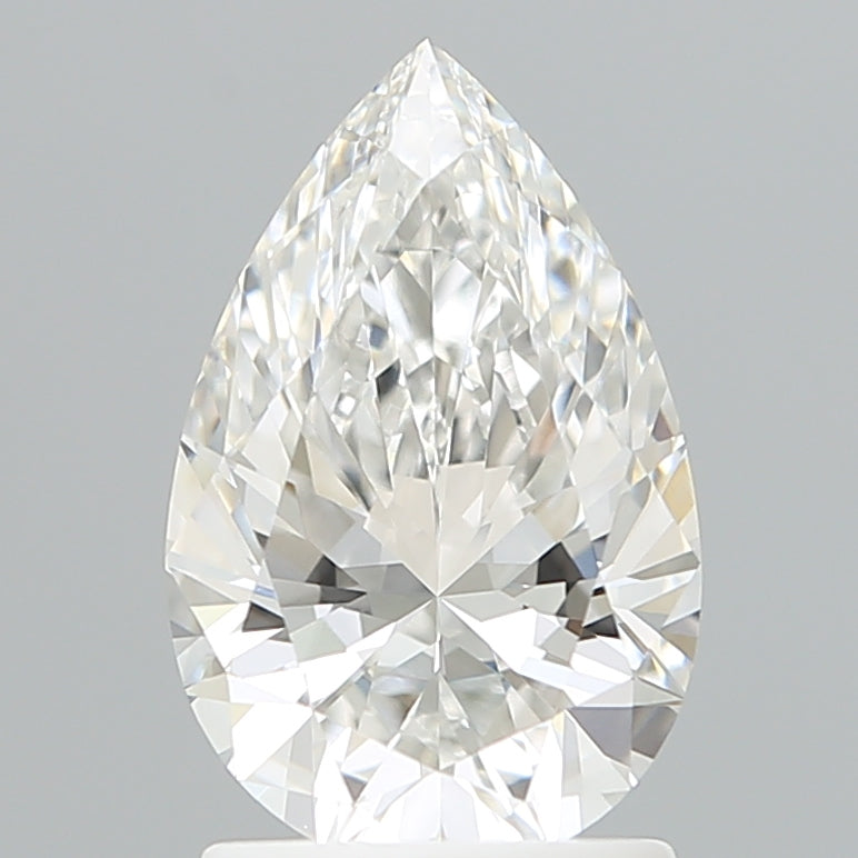 1.67 Carat Pear Shaped, Ideal Cut, F Color, VVS2 Clarity, IGI Certified Lab Grown Diamond