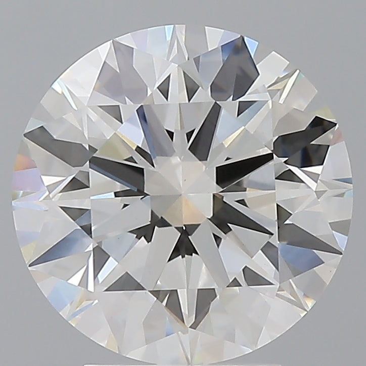 4.10 Carat Round Shaped, Ideal Cut, F Color, VVS2 Clarity, IGI Certified Lab Grown Diamond