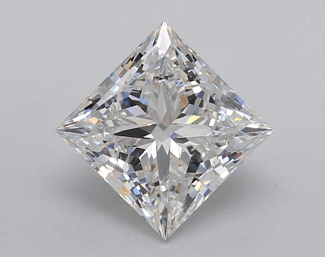 3.01 Carat Princess Shaped, Very Good Cut, E Color, VS2 Clarity, IGI Certified Lab Grown Diamond
