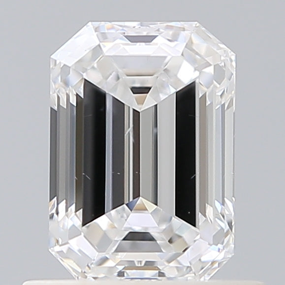 0.90 Carat Emerald Shaped, Ideal Cut, D Color, VS2 Clarity, IGI Certified Lab Grown Diamond