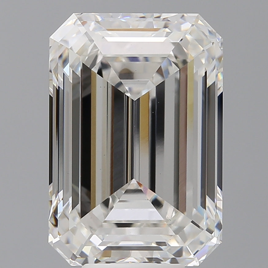9.59 Carat Emerald Shaped, Ideal Cut, F Color, VS1 Clarity, IGI Certified Lab Grown Diamond