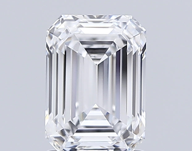 1.55 Carat Emerald Shaped, Ideal Cut, D Color, VVS1 Clarity, IGI Certified Lab Grown Diamond