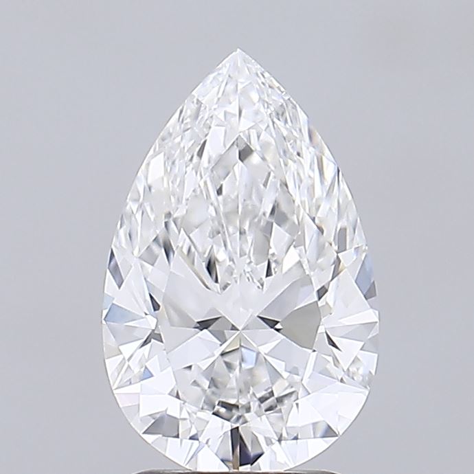 2.06 Carat Pear Shaped, Ideal Cut, E Color, VVS1 Clarity, IGI Certified Lab Grown Diamond
