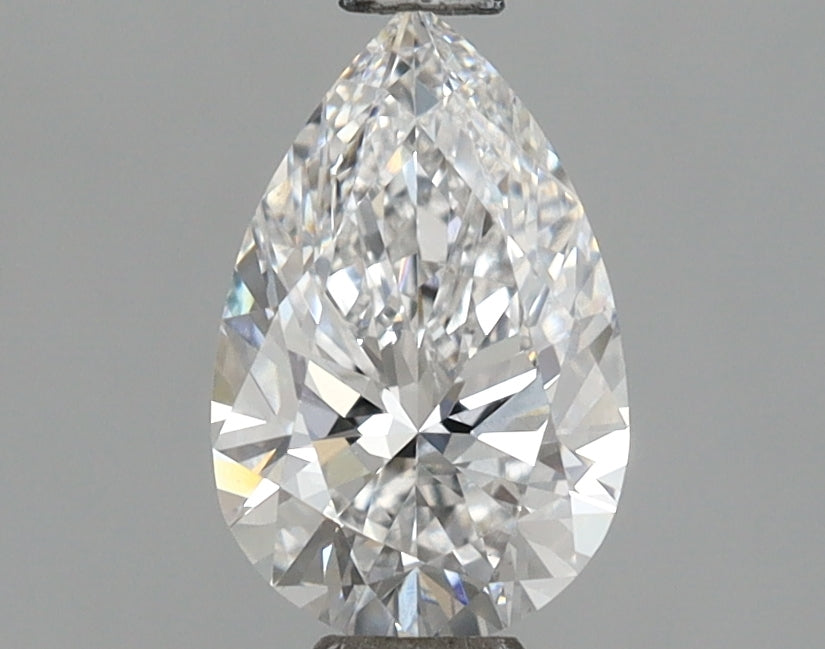1.08 Carat Pear Shaped, Ideal Cut, D Color, VS1 Clarity, IGI Certified Lab Grown Diamond