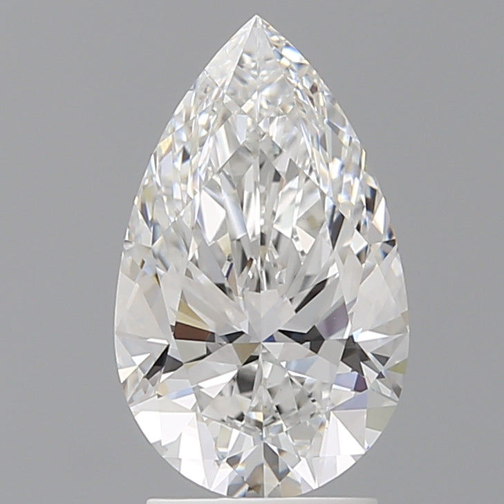 2.55 Carat Pear Shaped, Ideal Cut, E Color, VS1 Clarity, IGI Certified Lab Grown Diamond