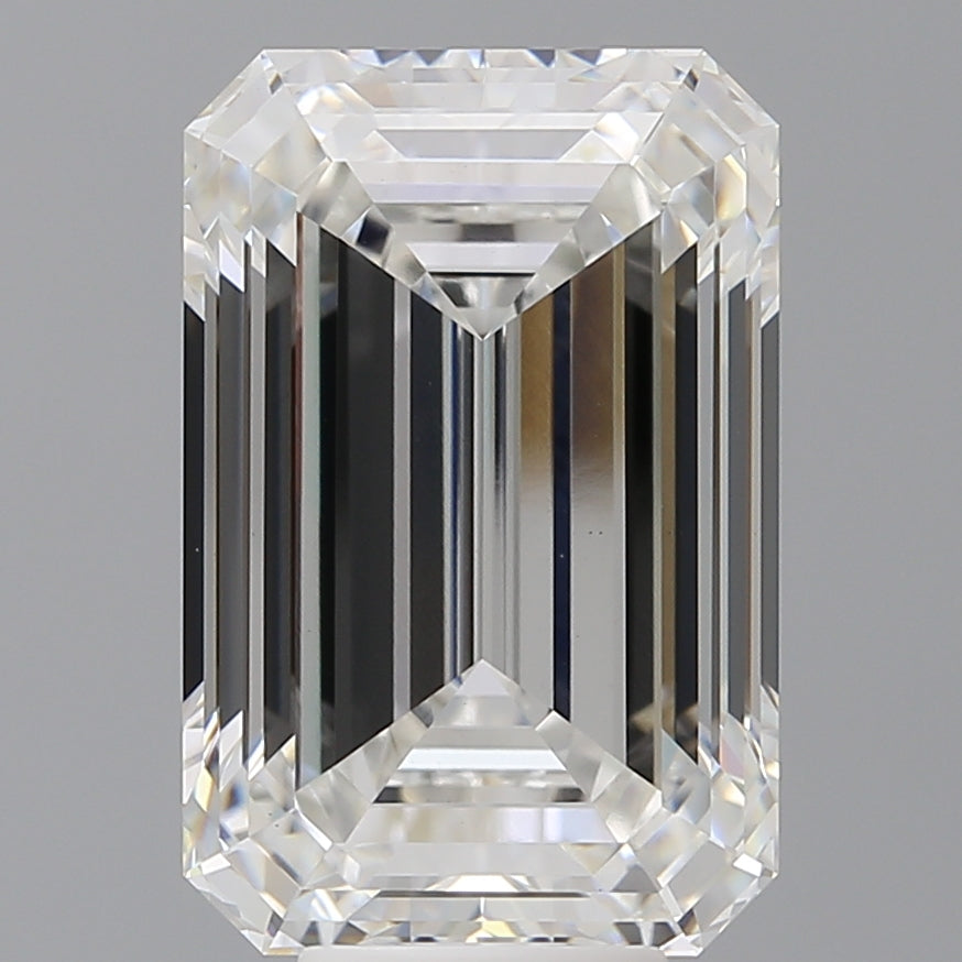9.01 Carat Emerald Shaped, Ideal Cut, F Color, VS1 Clarity, IGI Certified Lab Grown Diamond