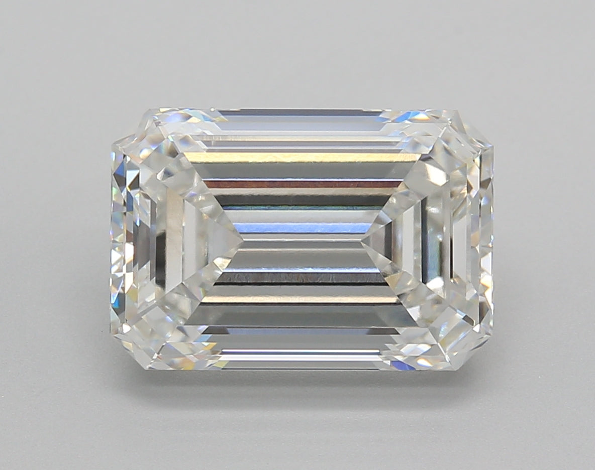 5.02 Carat Emerald Shaped, Very Good Cut, F Color, VVS2 Clarity, IGI Certified Lab Grown Diamond