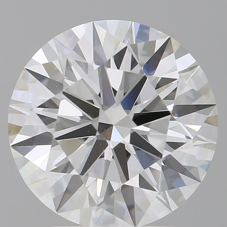 3.10 Carat Round Shaped, Ideal Cut, E Color, VVS2 Clarity, IGI Certified Lab Grown Diamond