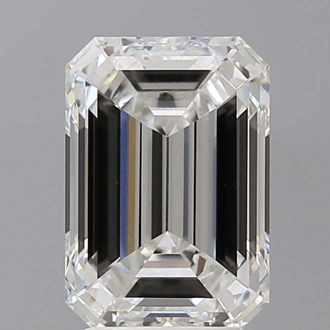 3.59 Carat Emerald Shaped, Ideal Cut, F Color, VVS2 Clarity, IGI Certified Lab Grown Diamond