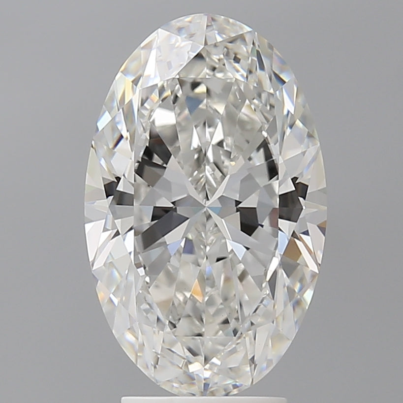 4.10 Carat Oval Shaped, Ideal Cut, F Color, VVS2 Clarity, IGI Certified Lab Grown Diamond