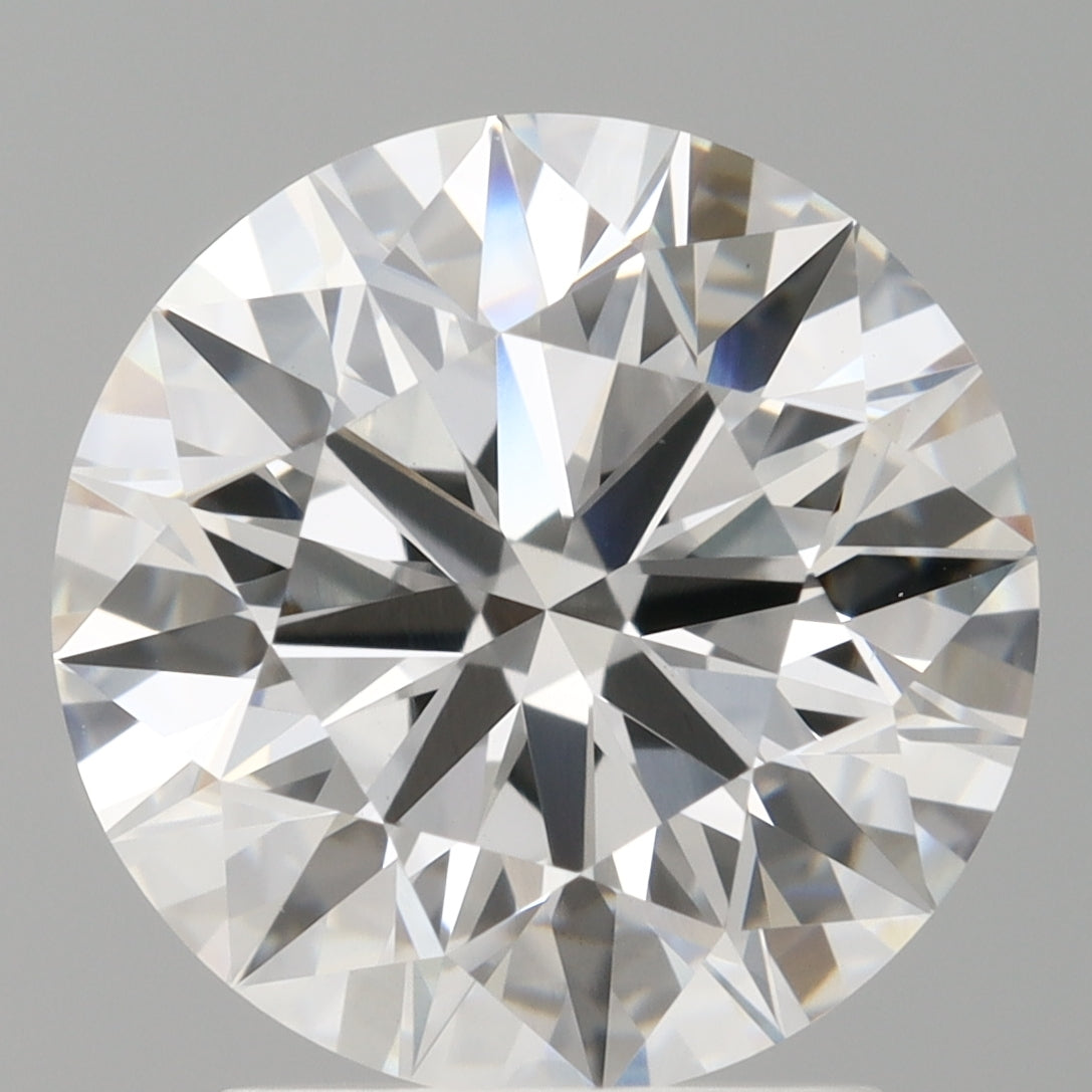 2.57 Carat Round Shaped, Ideal Cut, D Color, VVS2 Clarity, IGI Certified Lab Grown Diamond