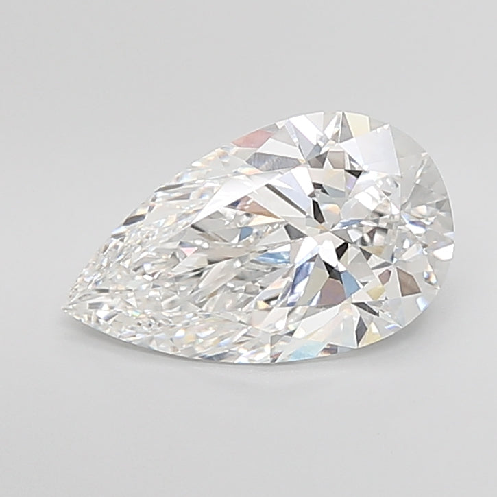 4.05 Carat Pear Shaped, Ideal Cut, E Color, VVS2 Clarity, IGI Certified Lab Grown Diamond