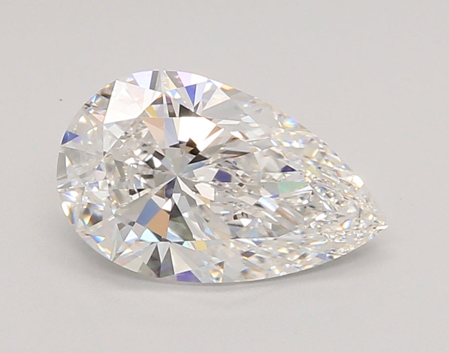 2.02 Carat Pear Shaped, Ideal Cut, E Color, VVS2 Clarity, IGI Certified Lab Grown Diamond