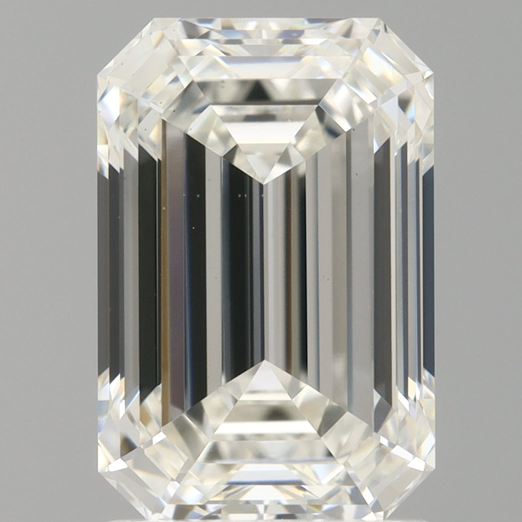 2.06 Carat Emerald Shaped, Ideal Cut, F Color, VS1 Clarity, IGI Certified Lab Grown Diamond