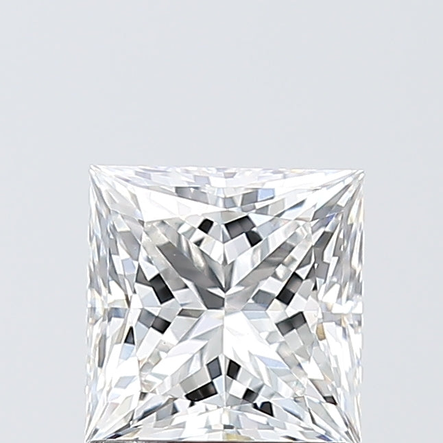 1.53 Carat Princess Shaped, Ideal Cut, E Color, VS1 Clarity, IGI Certified Lab Grown Diamond