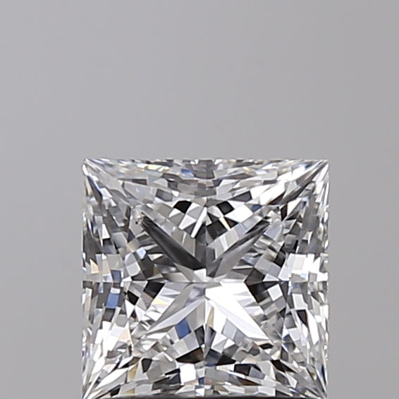 1.10 Carat Princess Shaped, Excellent Cut, D Color, VVS2 Clarity, IGI Certified Lab Grown Diamond