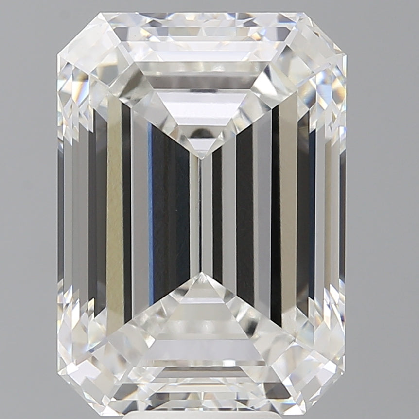 10.57 Carat Emerald Shaped, Ideal Cut, F Color, VVS2 Clarity, IGI Certified Lab Grown Diamond