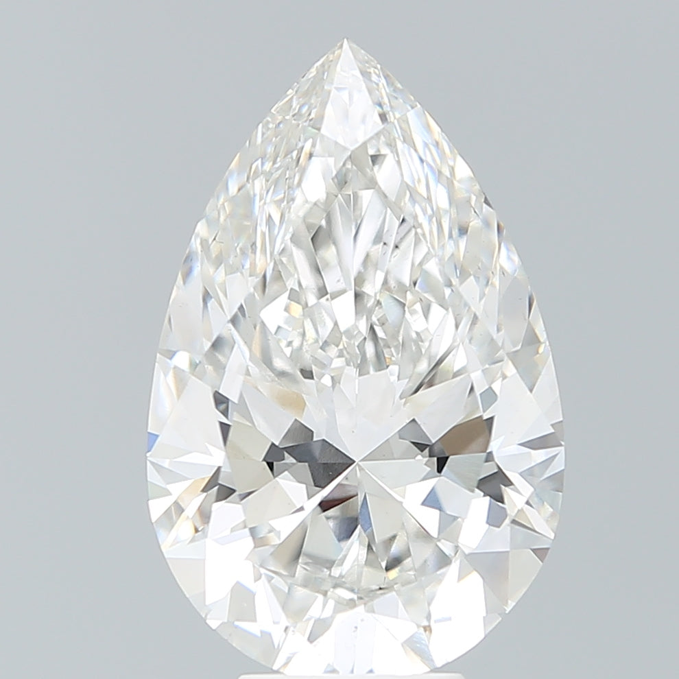 7.24 Carat Pear Shaped, Ideal Cut, F Color, VS2 Clarity, IGI Certified Lab Grown Diamond