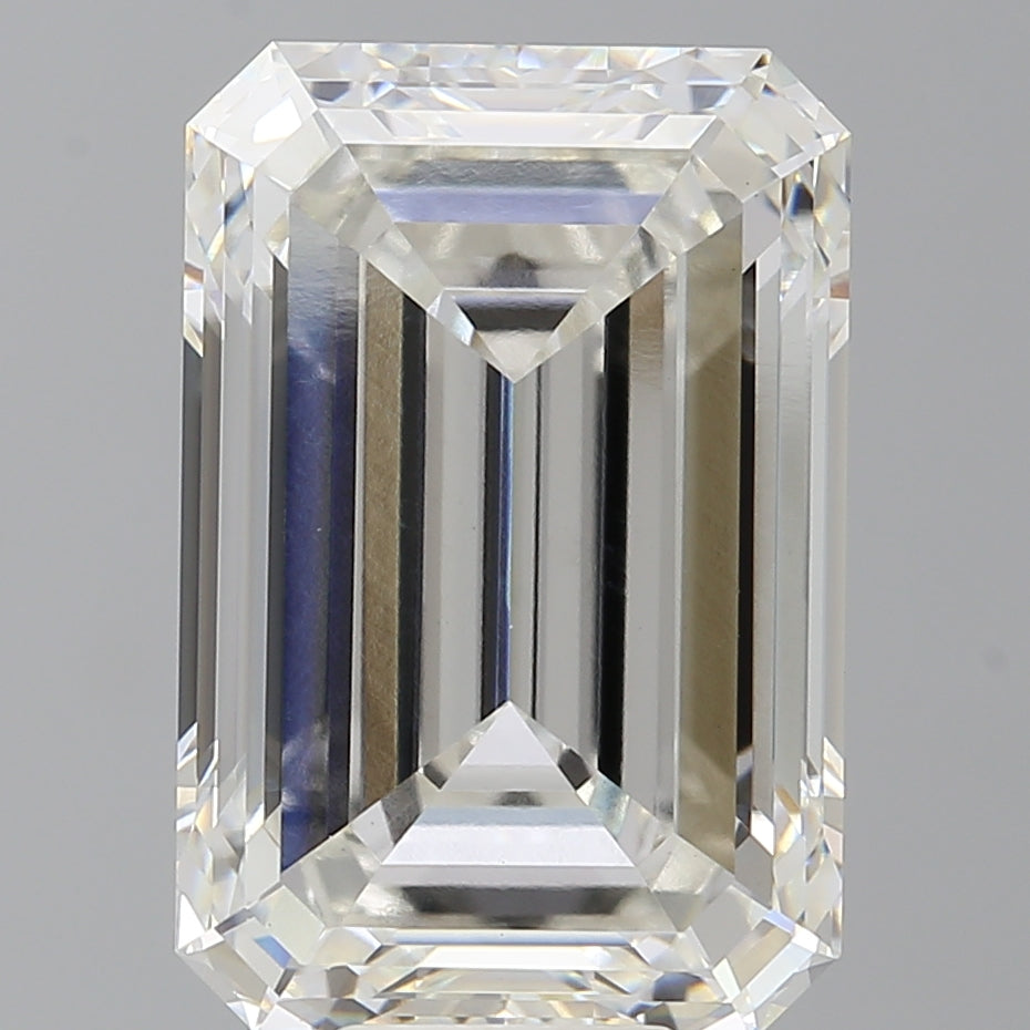 11.50 Carat Emerald Shaped, Ideal Cut, F Color, VVS2 Clarity, IGI Certified Lab Grown Diamond