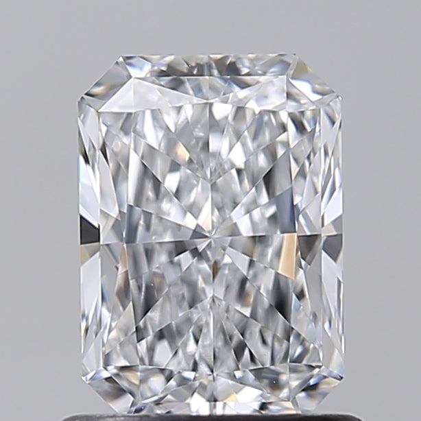 1.00 Carat Radiant Shaped, Ideal Cut, D Color, VVS2 Clarity, GIA Certified Lab Grown Diamond