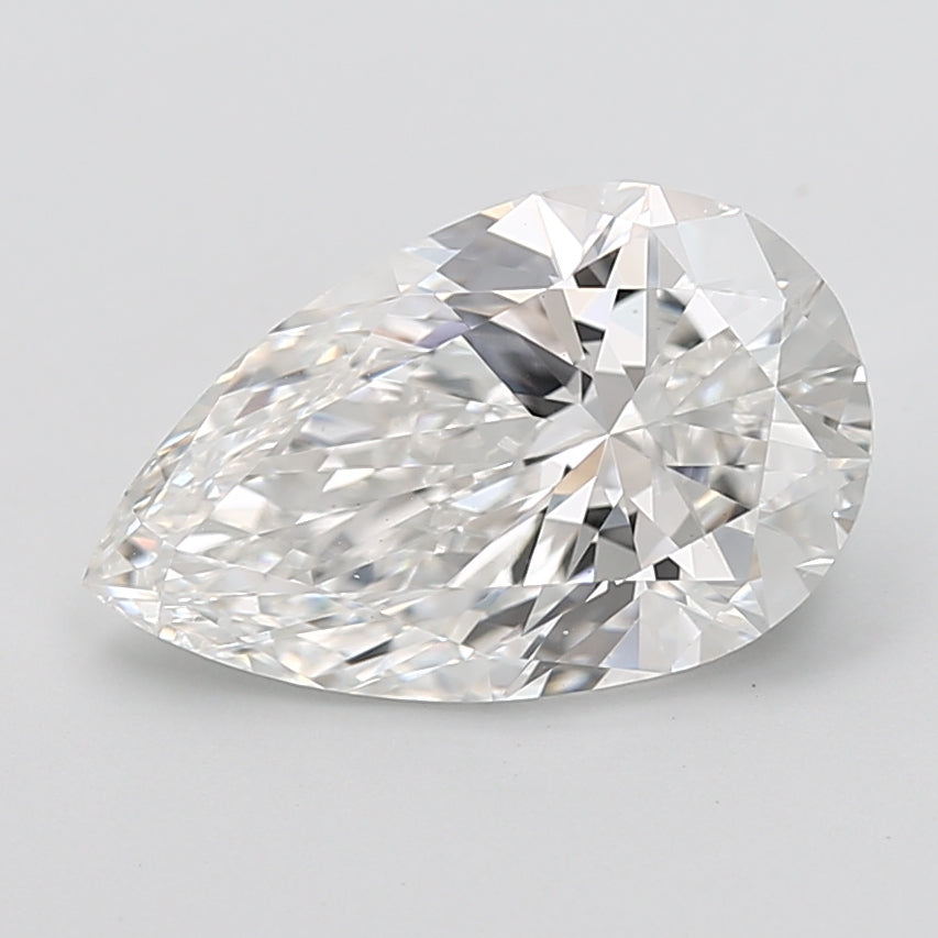 5.25 Carat Pear Shaped, Very Good Cut, E Color, VVS2 Clarity, IGI Certified Lab Grown Diamond