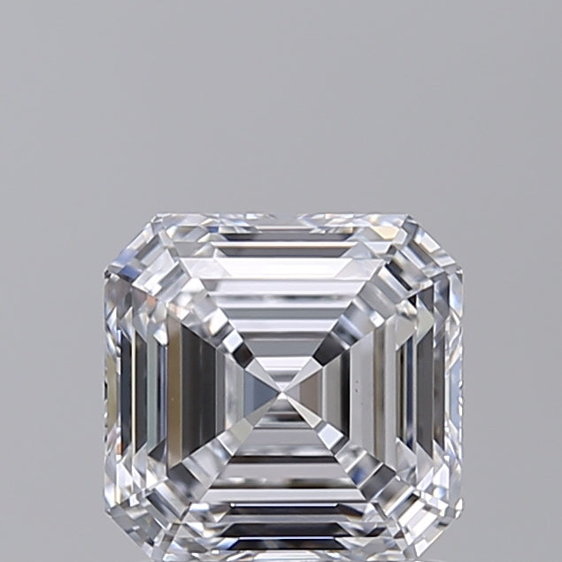 1.62 Carat Asscher Shaped, Ideal Cut, E Color, VS1 Clarity, IGI Certified Lab Grown Diamond