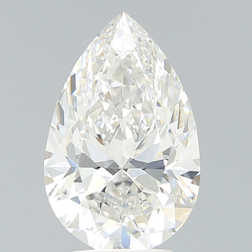 4.21 Carat Pear Shaped, Excellent Cut, F Color, VS1 Clarity, IGI Certified Lab Grown Diamond