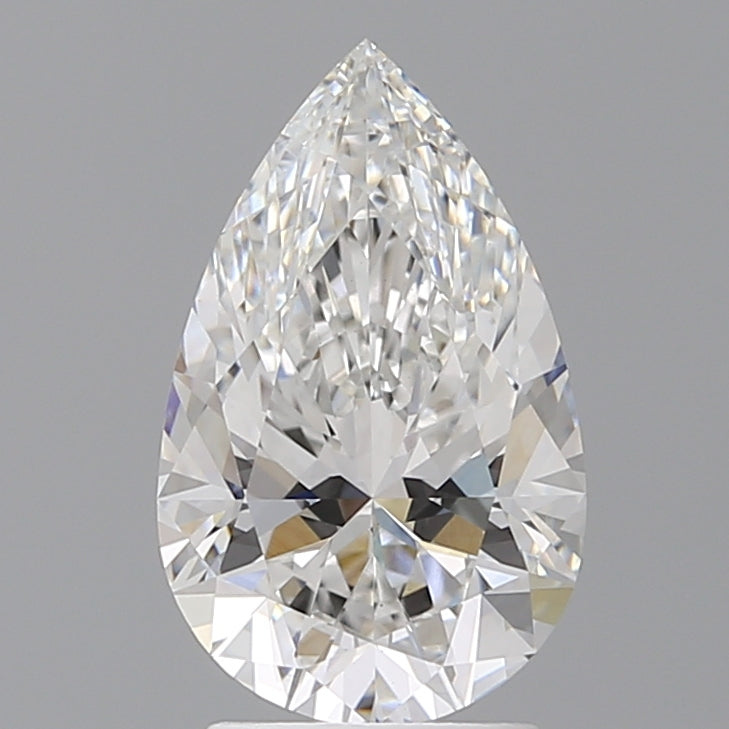 2.56 Carat Pear Shaped, Ideal Cut, E Color, VS1 Clarity, IGI Certified Lab Grown Diamond