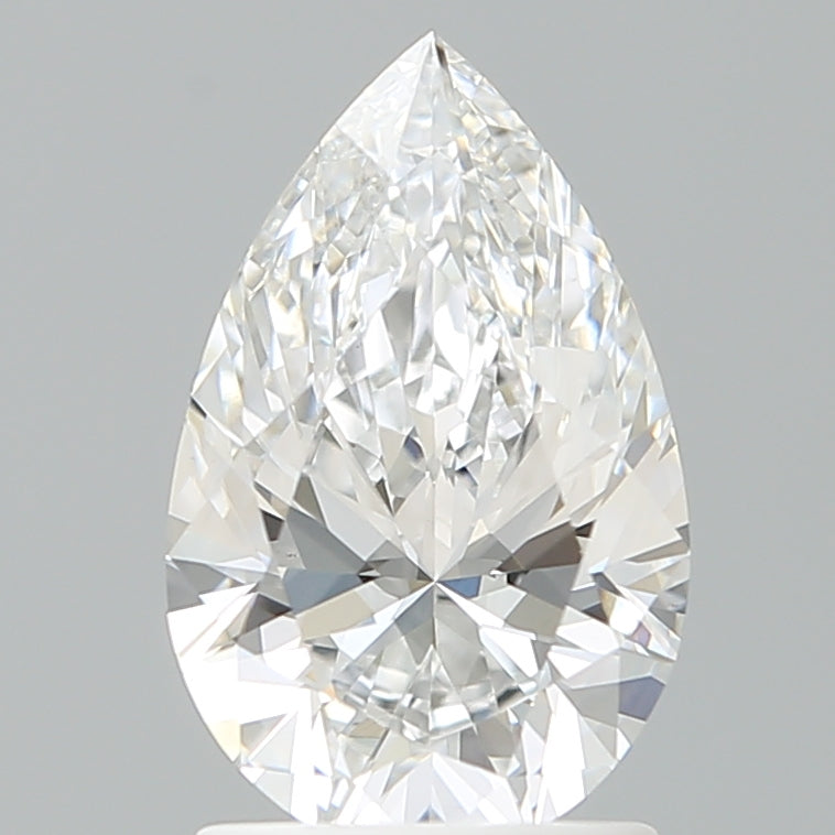1.70 Carat Pear Shaped, Ideal Cut, D Color, VVS2 Clarity, IGI Certified Lab Grown Diamond