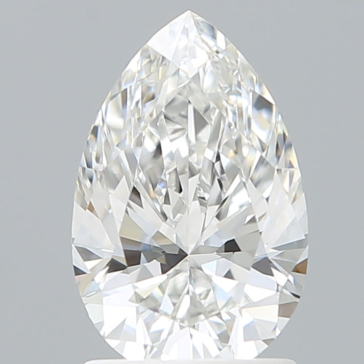 1.59 Carat Pear Shaped, Ideal Cut, E Color, VVS2 Clarity, IGI Certified Lab Grown Diamond