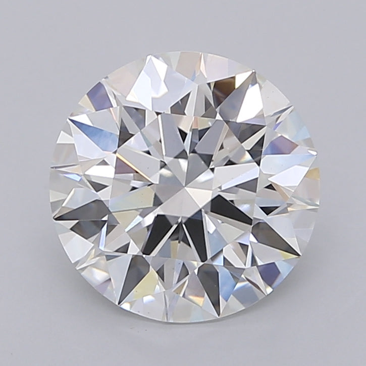 3.05 Carat Round Shaped, Ideal Cut, E Color, VVS2 Clarity, IGI Certified Lab Grown Diamond