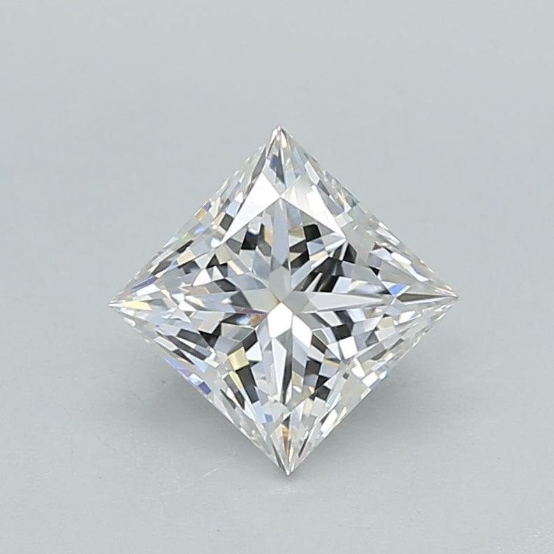1.04 Carat Princess Shaped, Ideal Cut, F Color, VVS2 Clarity, IGI Certified Lab Grown Diamond